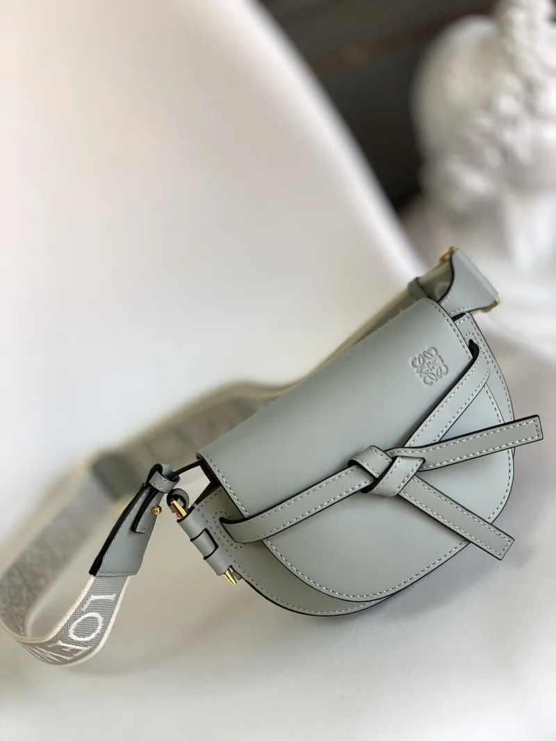 Loewe Light Gray Saddle Crossbody Bag 505