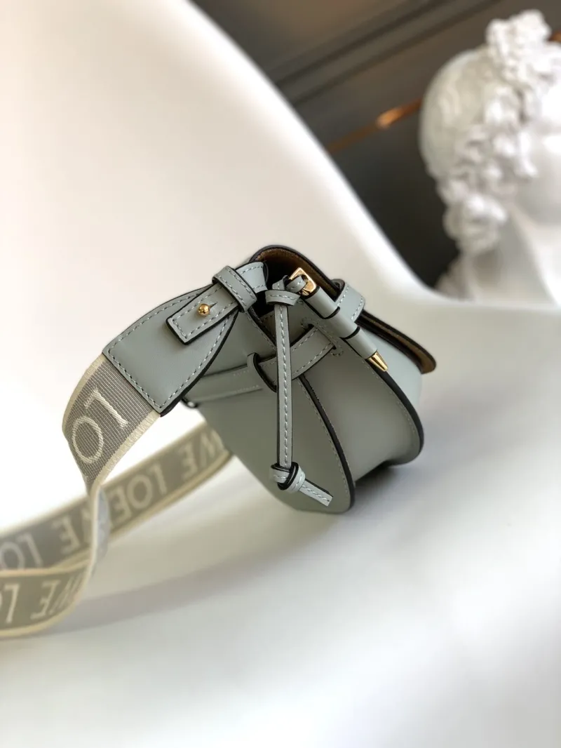 Alternative view of Loewe Light Gray Saddle Crossbody Bag 505