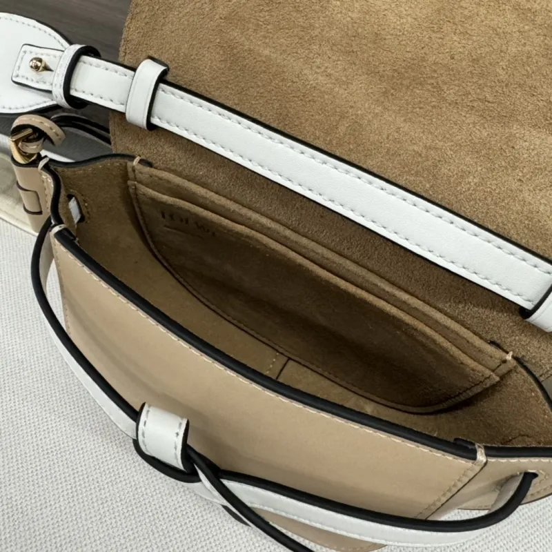 LOEWE White Beige Saddle Crossbody Bag 510 - Image 8