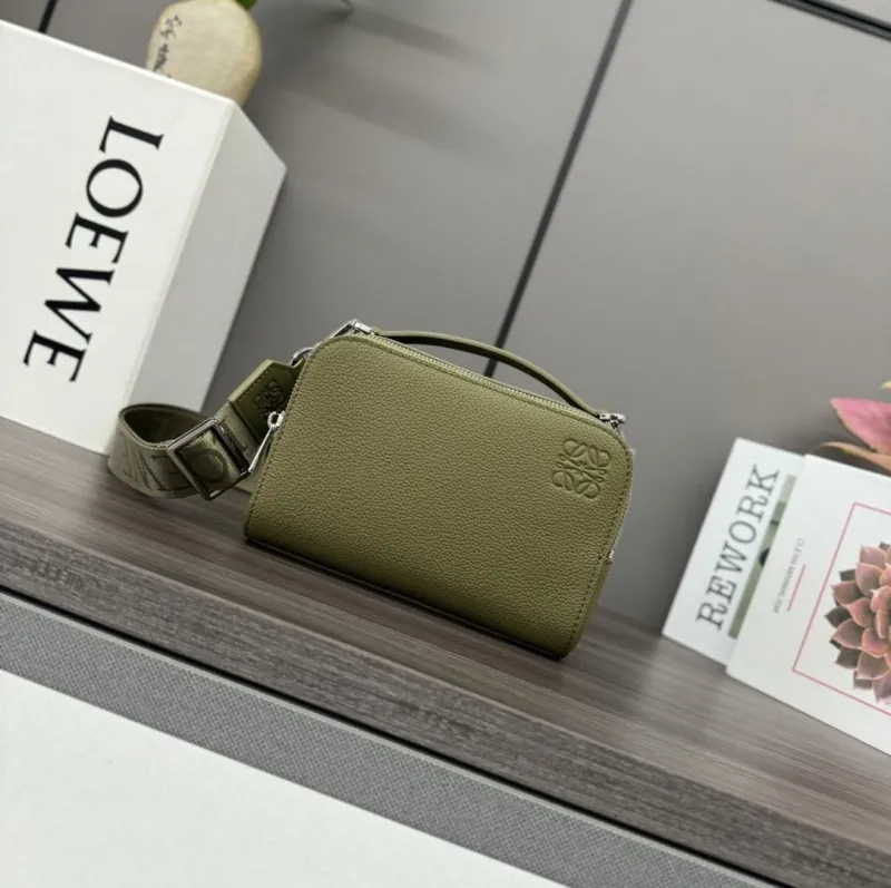Loewe Olive Green Crossbody Satchel Bag 515