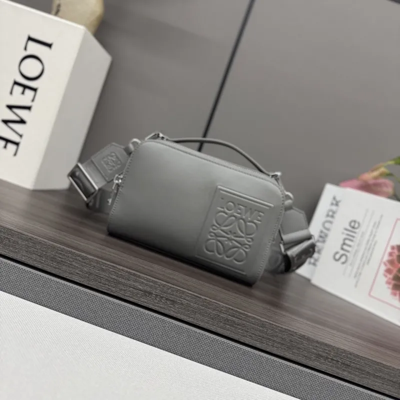 Loewe Gray Leather Satchel Bag 516