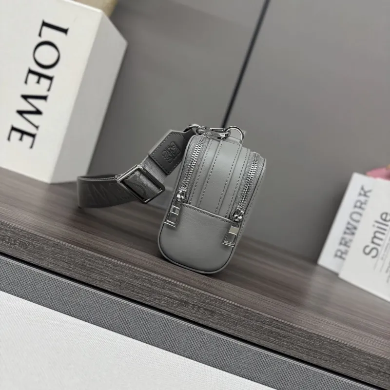 Alternative view of Loewe Gray Leather Satchel Bag 516