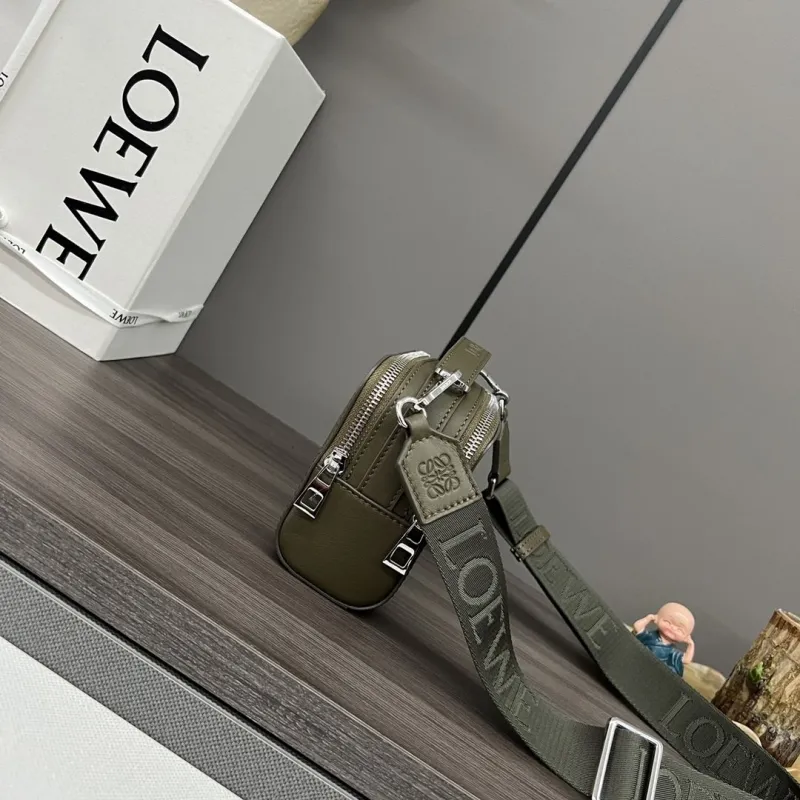 Alternative view of Loewe Olive Green Crossbody Satchel Bag 518
