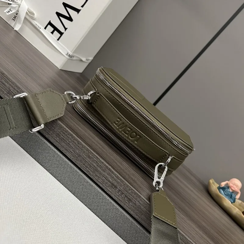 Loewe Olive Green Crossbody Satchel Bag 518 - Image 6