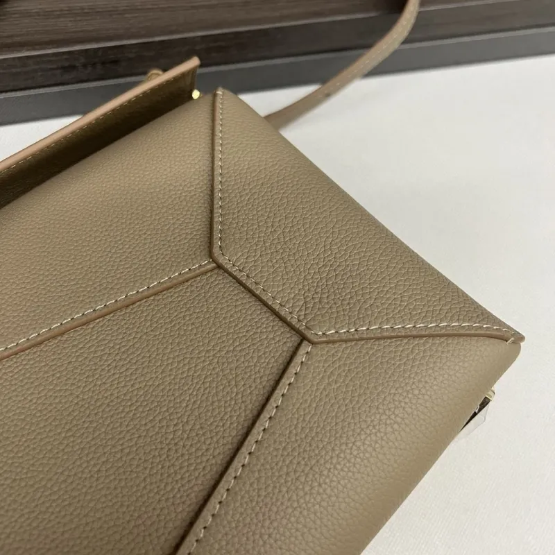LOEWE Beige Leather Satchel Bag 519 - Image 7