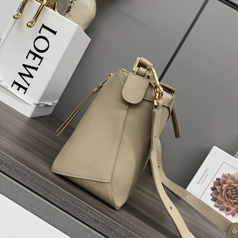 LOEWE Beige Leather Satchel Bag 519 - Image 11
