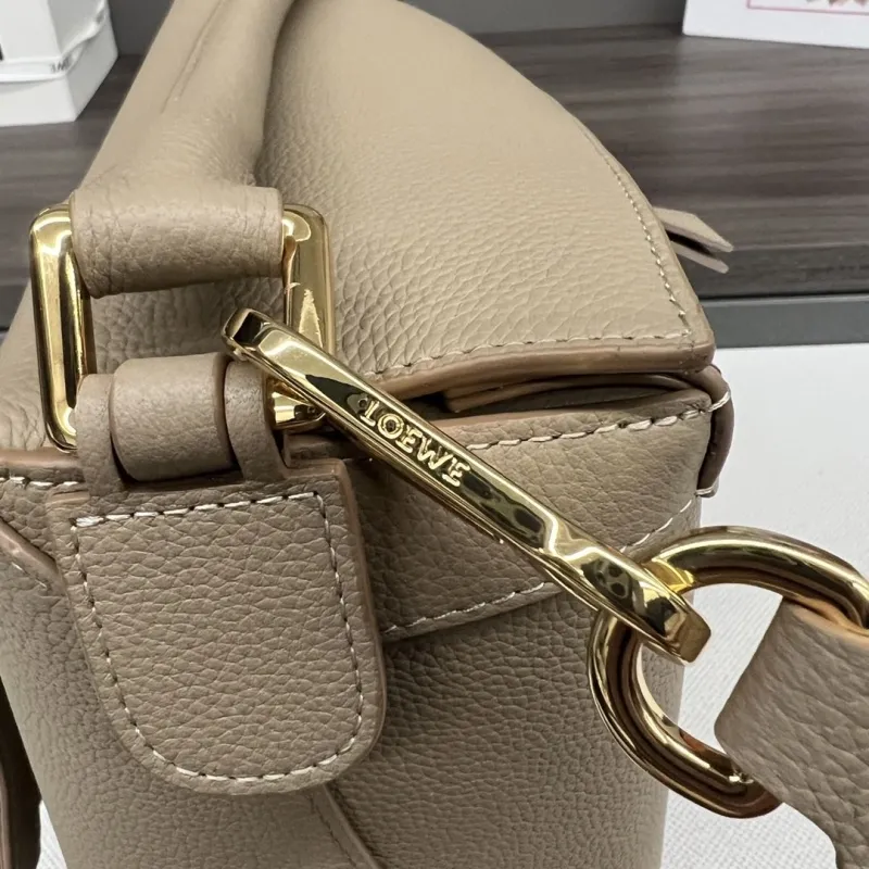 LOEWE Beige Leather Satchel Bag 519 - Image 16