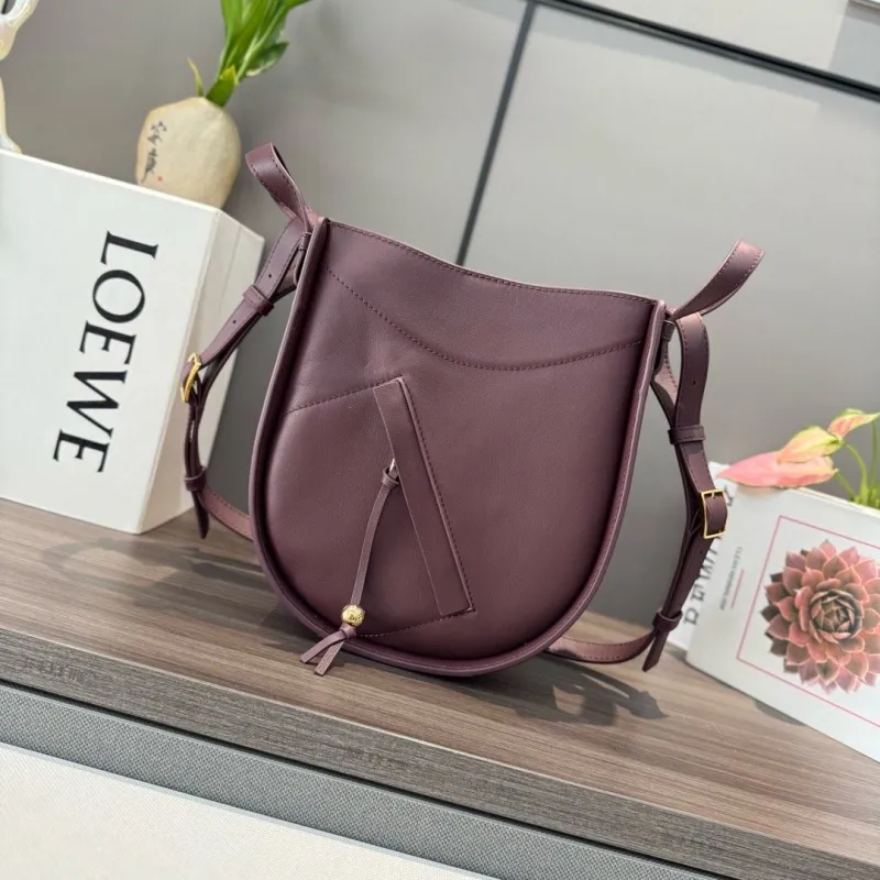 Loewe Plum Saddle Crossbody Bag 524