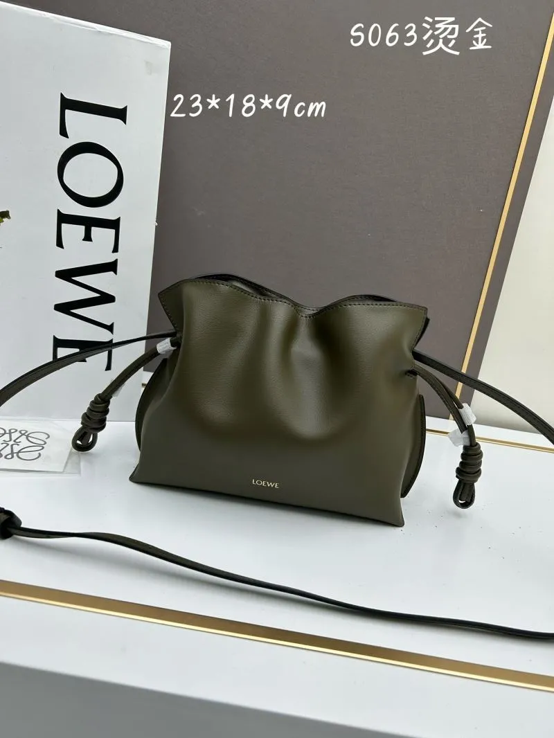 LOEWE S063 Olive Green Crossbody Bag