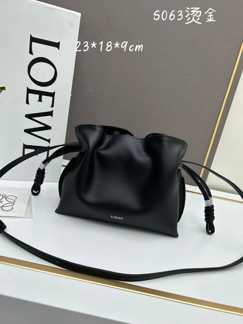 LOEWE Black S063 Crossbody Bucket Bag