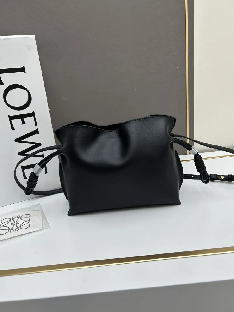 LOEWE Black S063 Crossbody Bucket Bag - Image 3