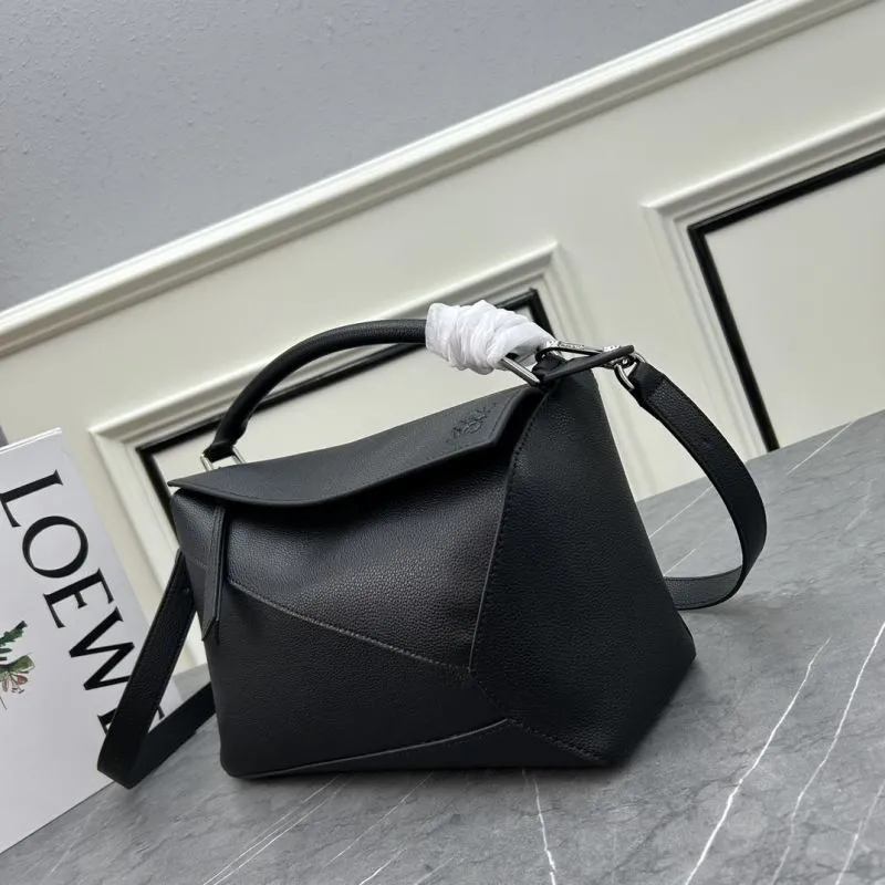 Alternative view of Loewe Black Leather Satchel Bag