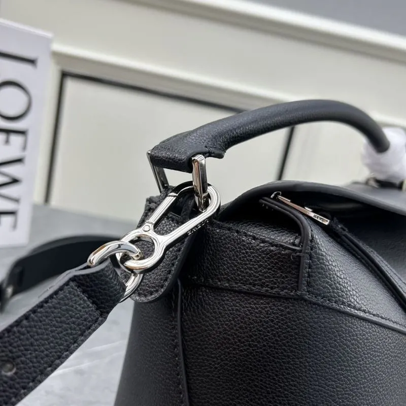 Loewe Black Leather Satchel Bag - Image 6