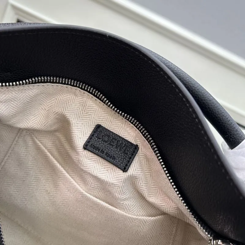 Loewe Black Leather Satchel Bag - Image 8
