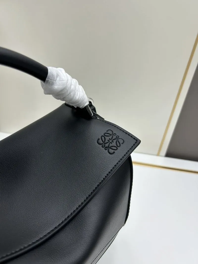 Loewe Black Leather Puzzle Satchel Bag - Image 4