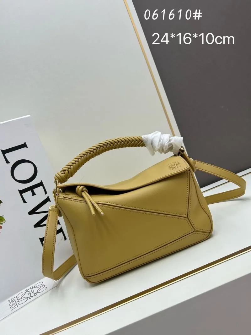 LOEWE Mustard Yellow Satchel Bag 061610