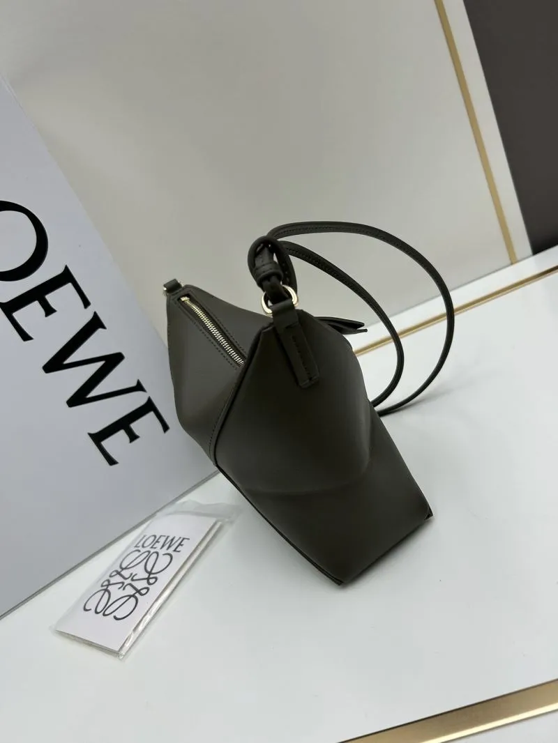 Alternative view of LOEWE Olive Green Crossbody Satchel Bag 060623