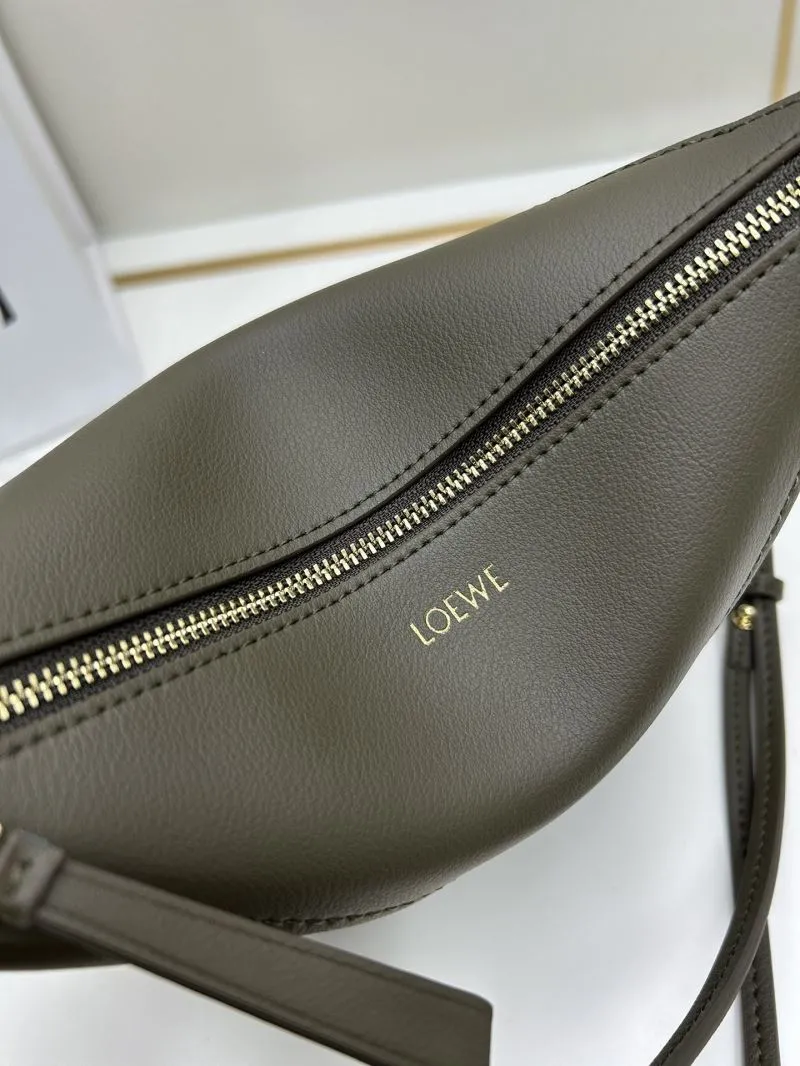 LOEWE Olive Green Crossbody Satchel Bag 060623 - Image 3