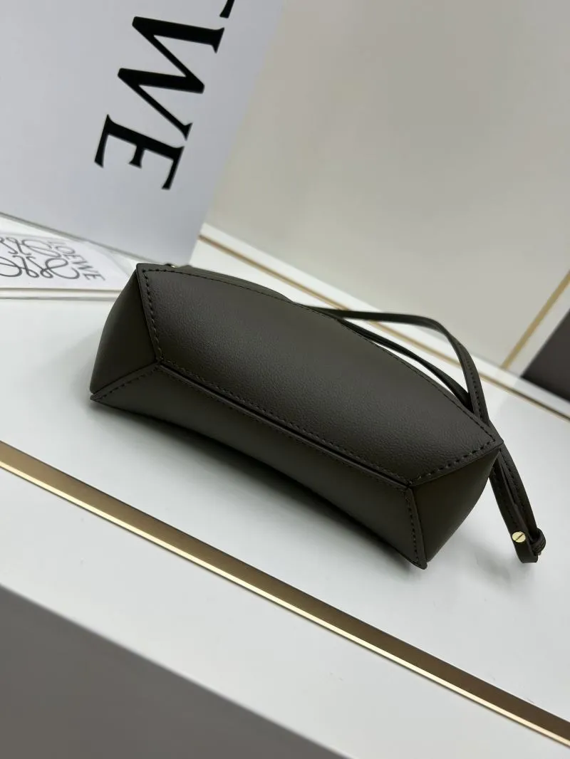 LOEWE Olive Green Crossbody Satchel Bag 060623 - Image 4