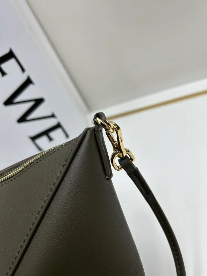LOEWE Olive Green Crossbody Satchel Bag 060623 - Image 5