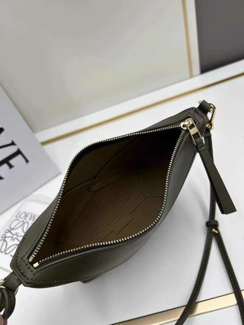 LOEWE Olive Green Crossbody Satchel Bag 060623 - Image 7