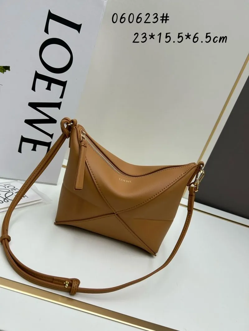 LOEWE Brown Leather Satchel Bag 060623