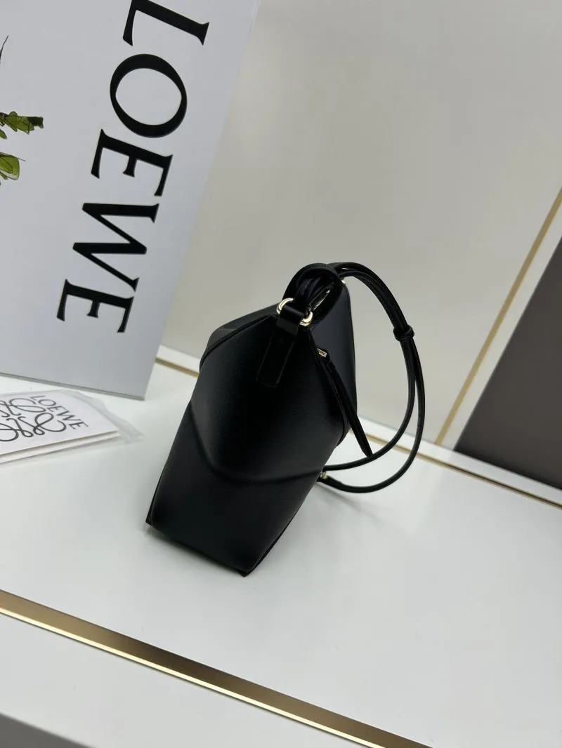 Alternative view of LOEWE Black Leather Satchel Crossbody Bag 060623