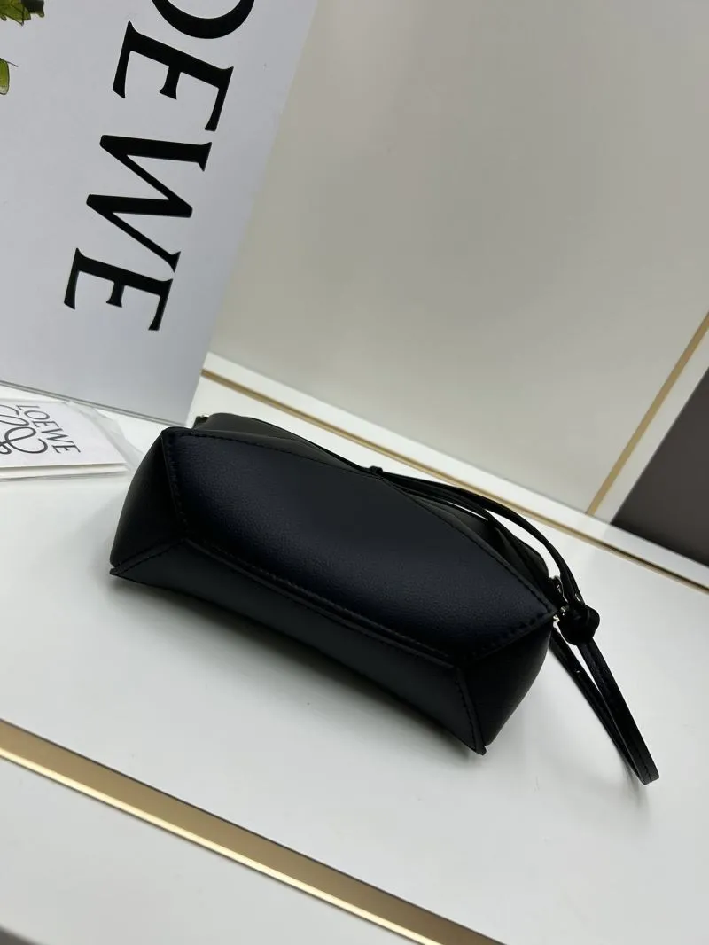 LOEWE Black Leather Satchel Crossbody Bag 060623 - Image 4