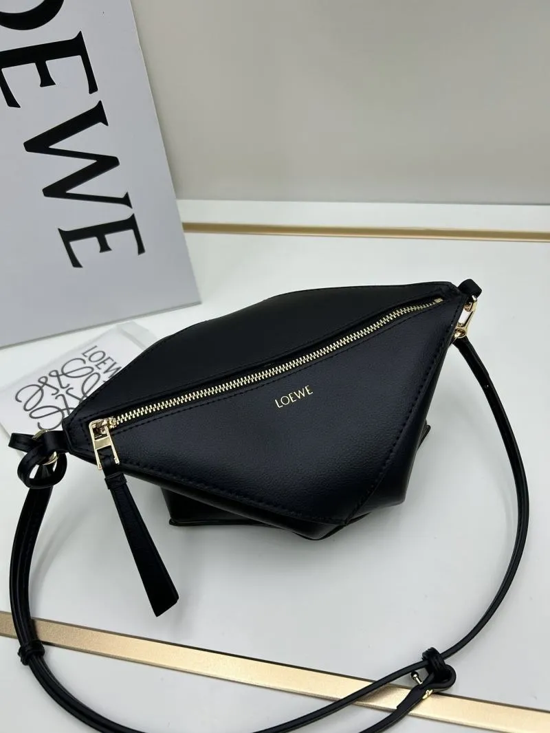 LOEWE Black Leather Satchel Crossbody Bag 060623 - Image 5