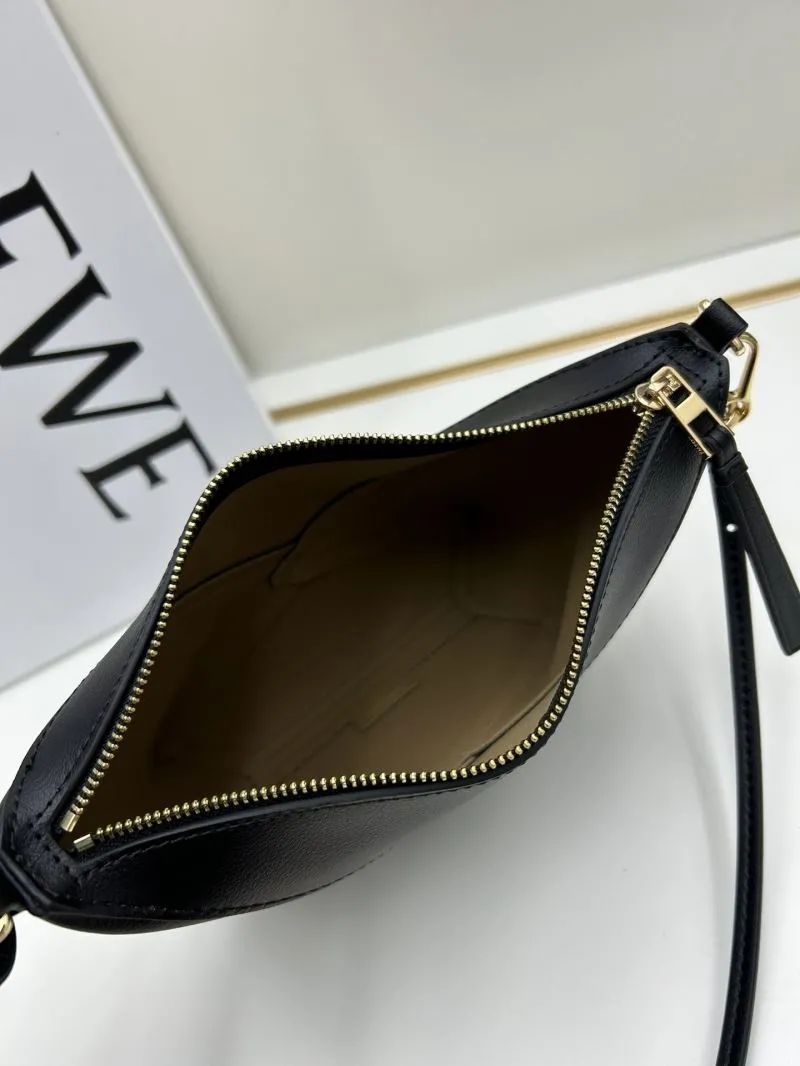 LOEWE Black Leather Satchel Crossbody Bag 060623 - Image 7