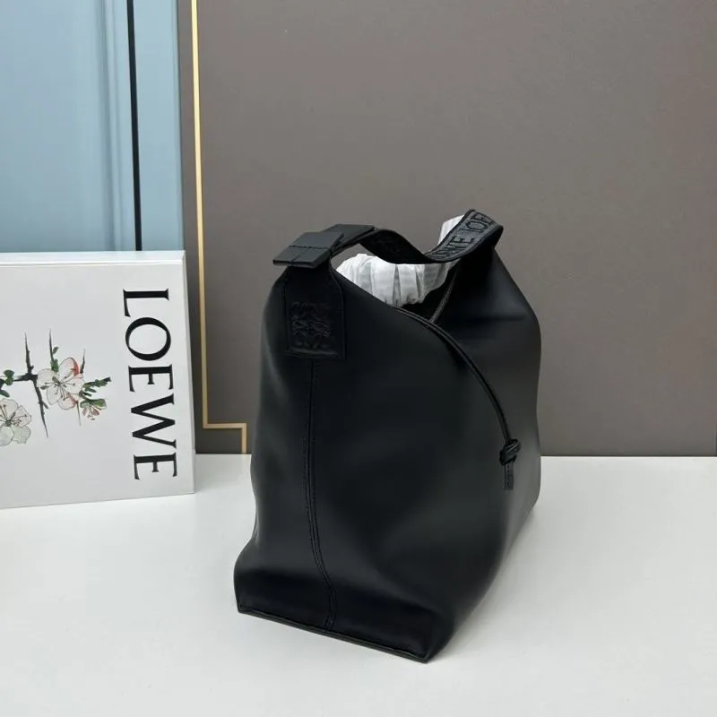 Alternative view of LOEWE Black Leather Satchel Bag 82268