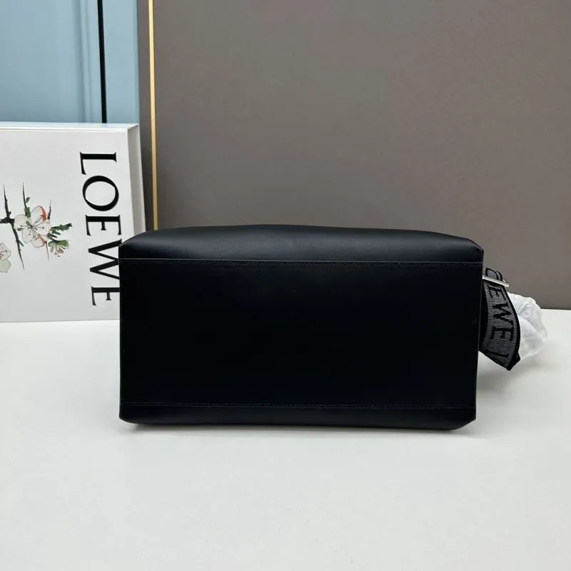 LOEWE Black Leather Satchel Bag 82268 - Image 5