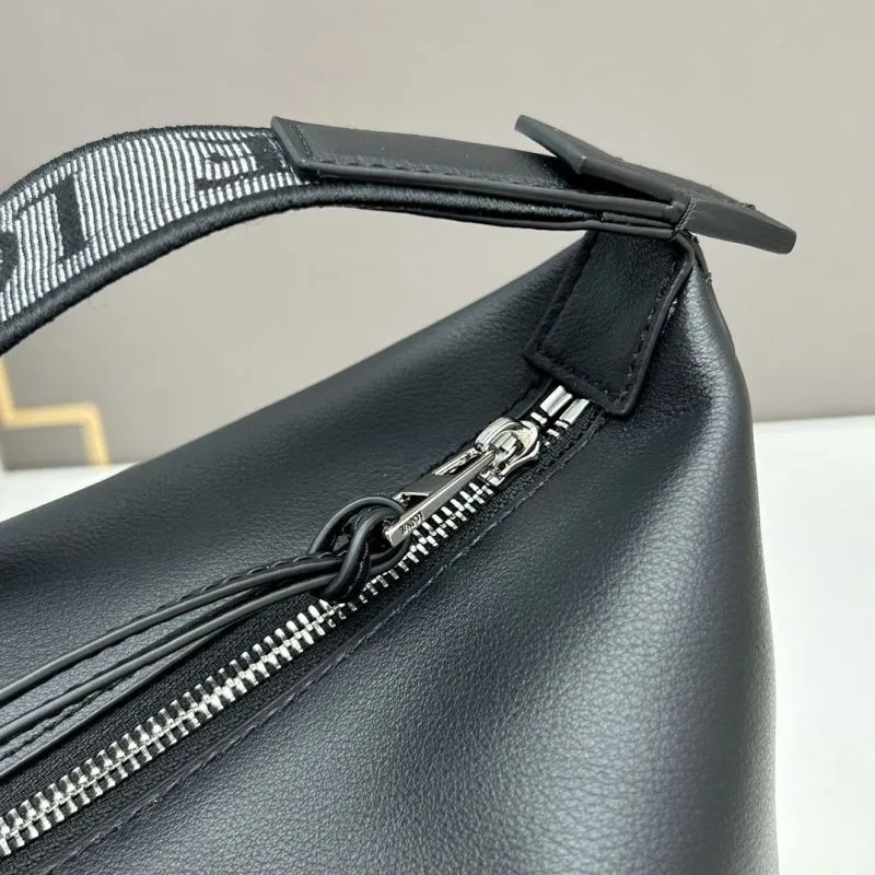 LOEWE Black Leather Satchel Bag 82268 - Image 6