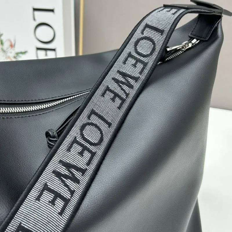 LOEWE Black Leather Satchel Bag 82268 - Image 7