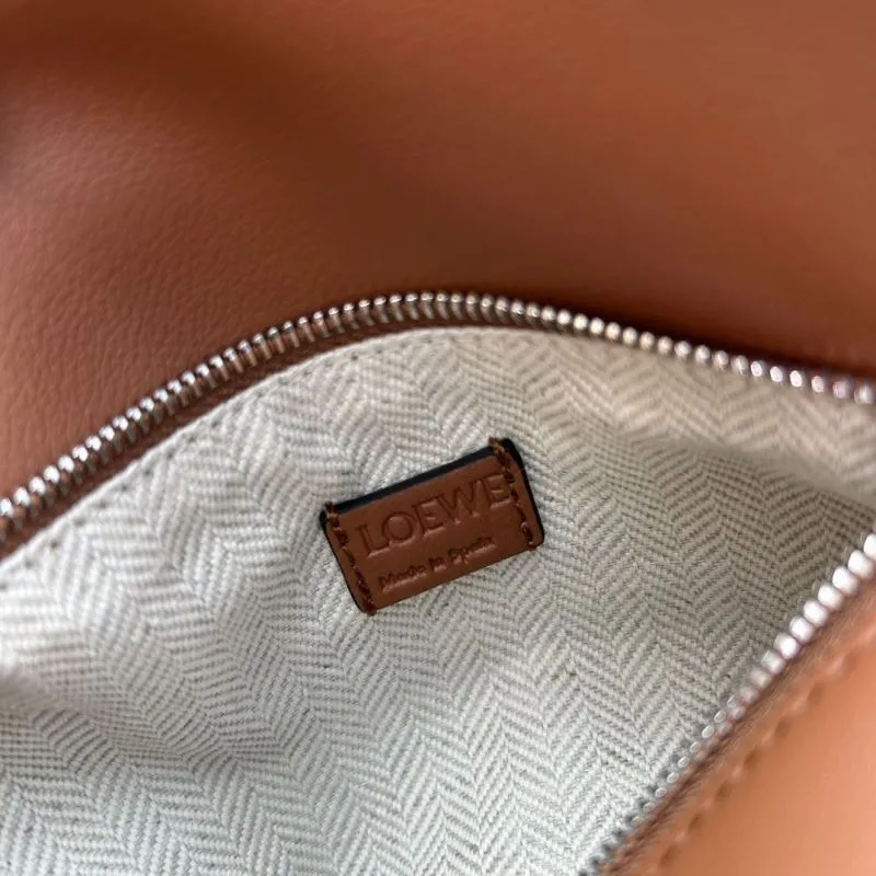 Loewe Brown Leather Satchel Bag 881 - Image 8