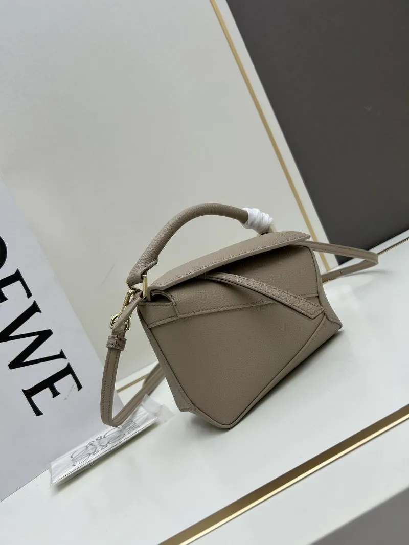 Alternative view of Loewe Taupe Small Leather Satchel Bag 885