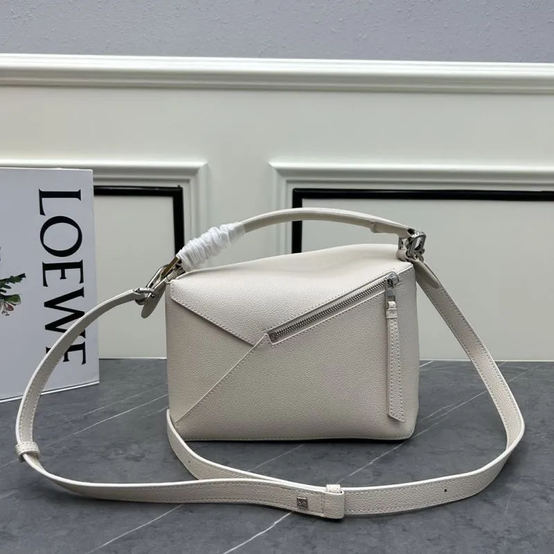 Alternative view of LOEWE Puzzle Ivory Leather Satchel Crossbody Bag