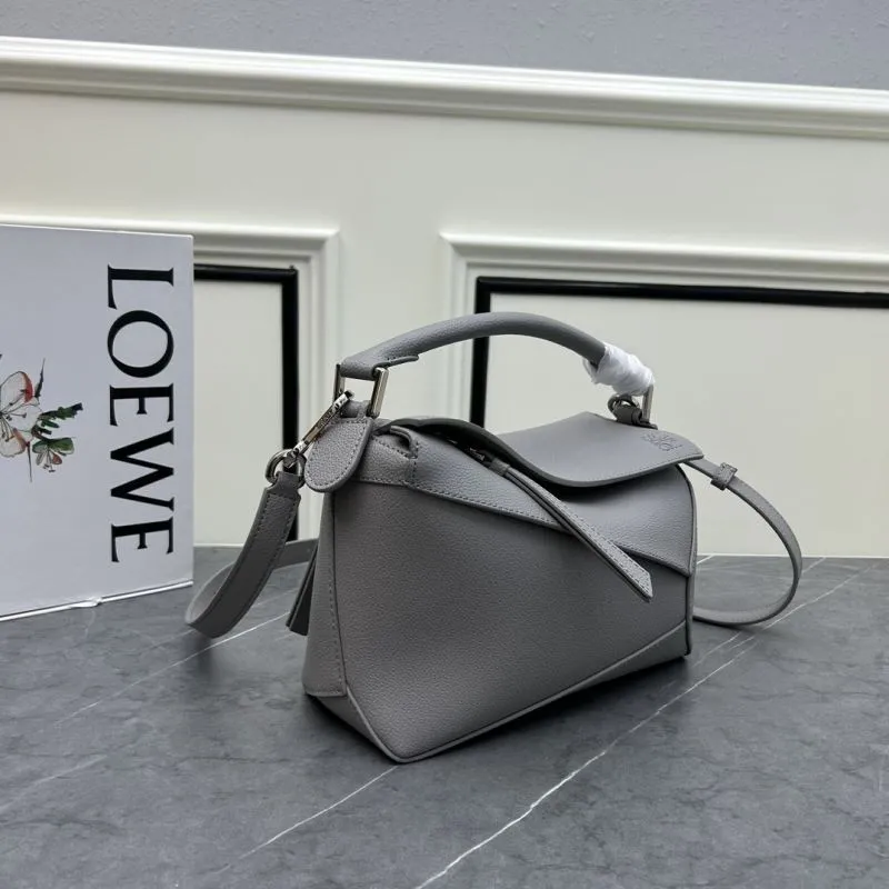 Alternative view of LOEWE Gray Leather Satchel Bag 062206