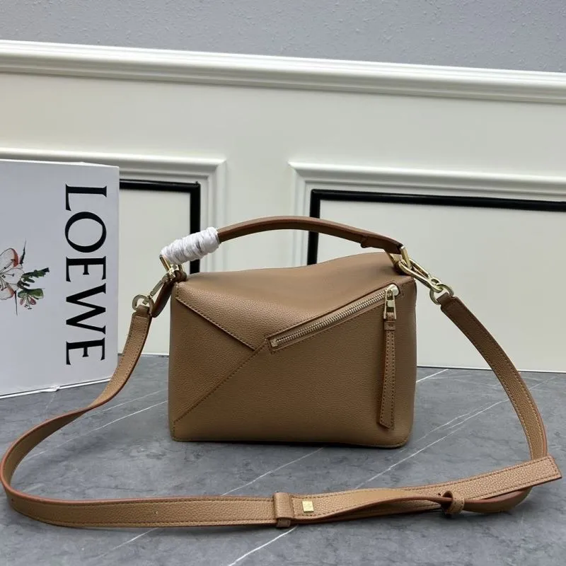 LOEWE Brown Leather Satchel Bag 062206 - Image 3
