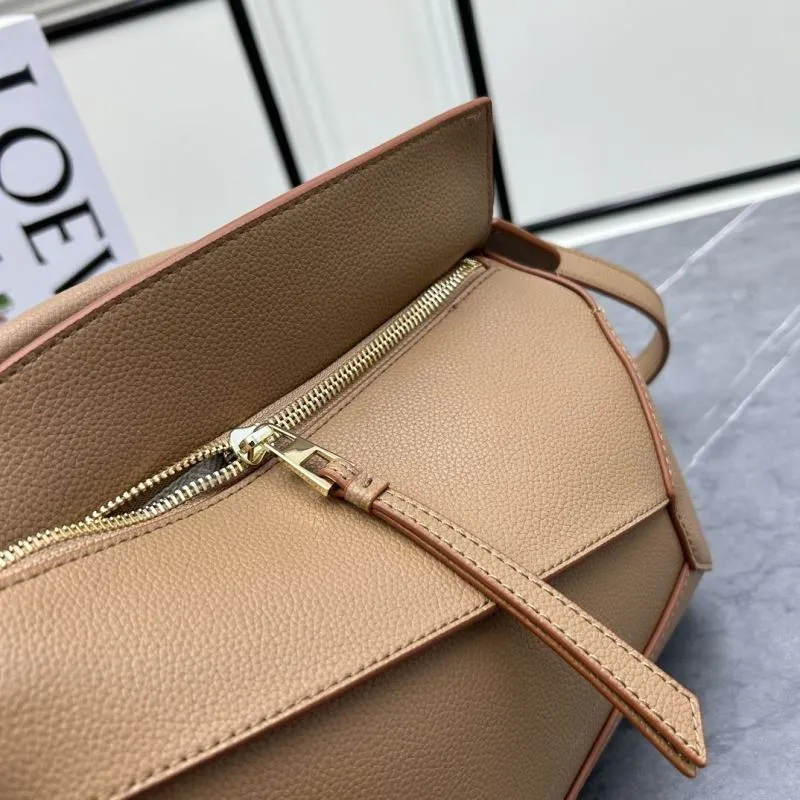 LOEWE Brown Leather Satchel Bag 062206 - Image 7
