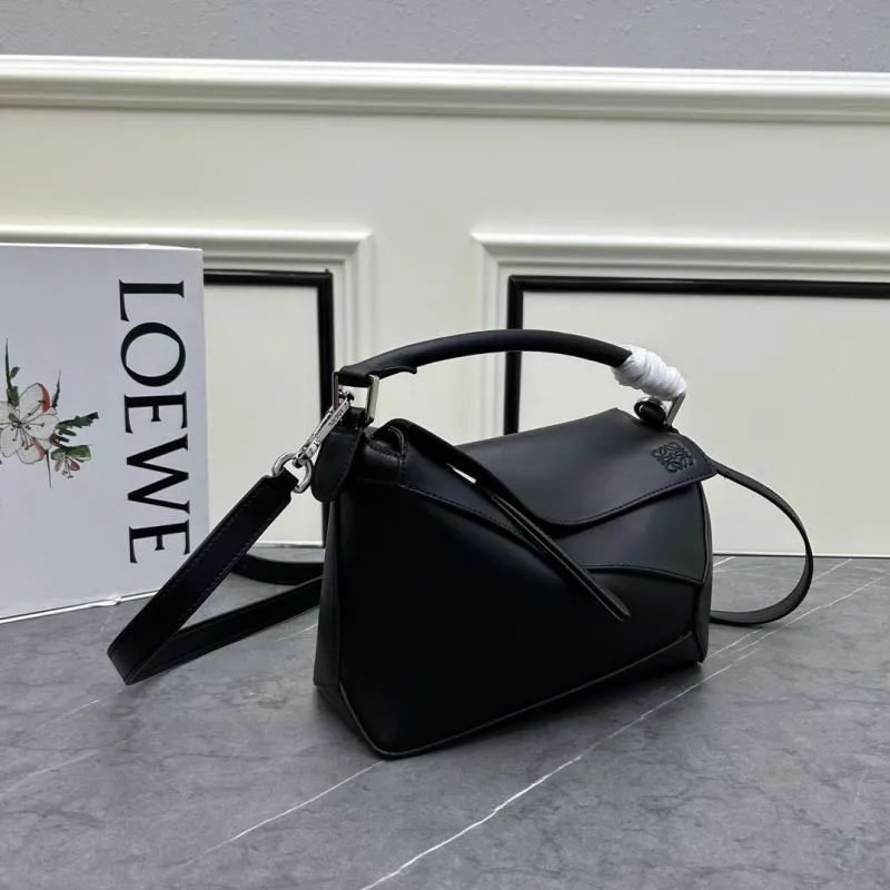 Alternative view of Loewe Black Leather Satchel Bag 062206
