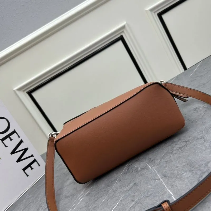 LOEWE Brown Leather Satchel Bag 062206 - Image 5
