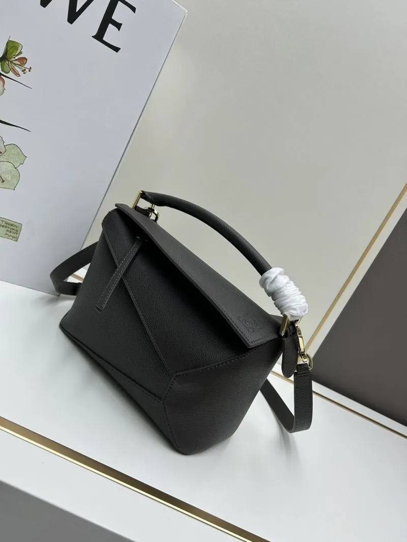 Loewe Gray Leather Satchel Bag 894
