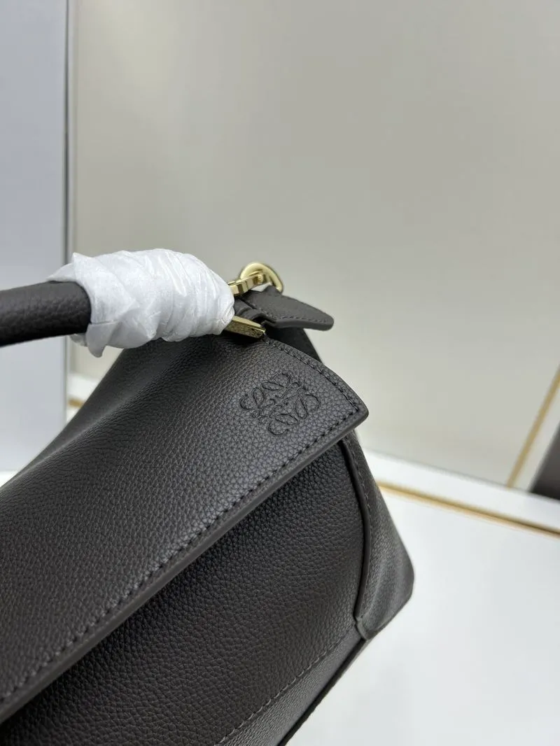Loewe Gray Leather Satchel Bag 894 - Image 3