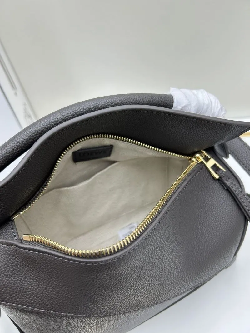 Loewe Gray Leather Satchel Bag 894 - Image 6