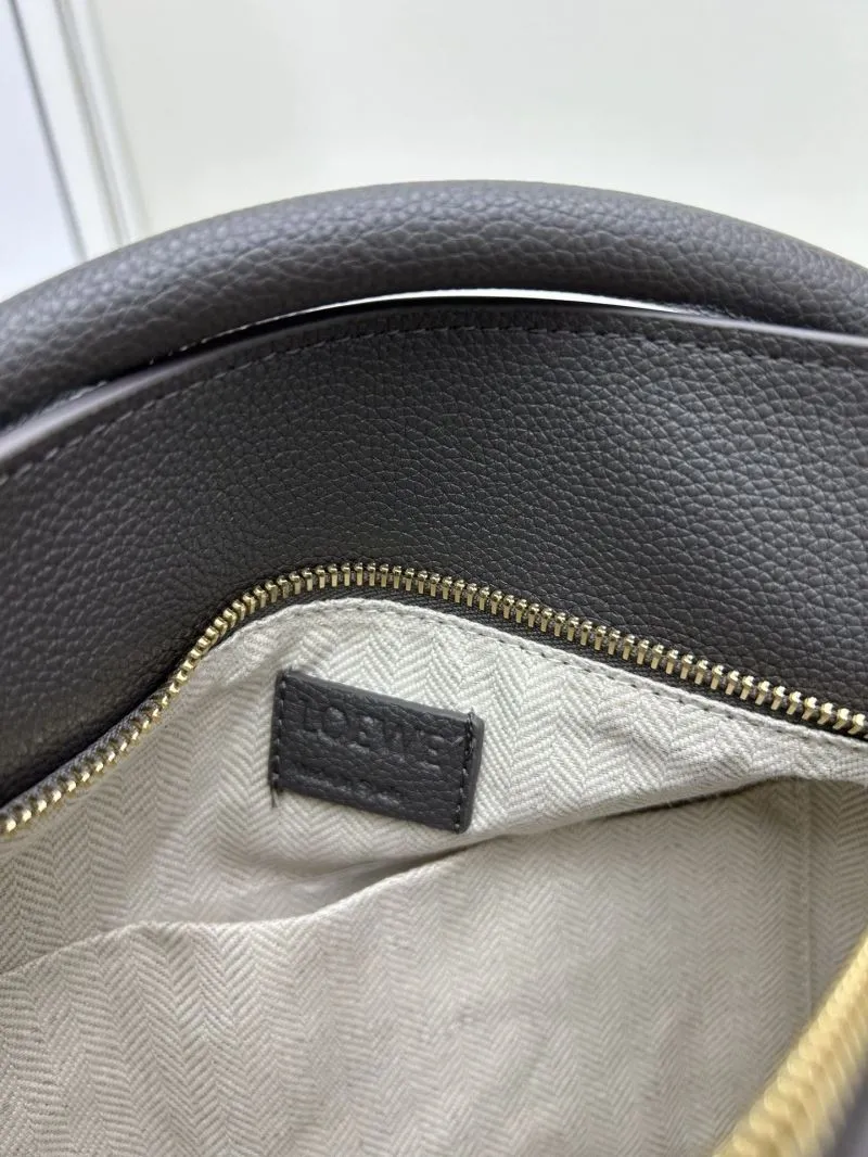 Loewe Gray Leather Satchel Bag 894 - Image 7
