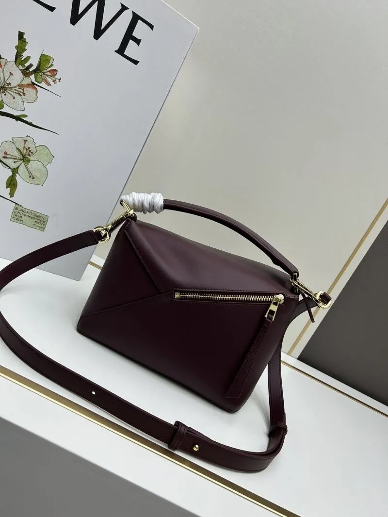 Alternative view of Loewe Burgundy Satchel Bag 895