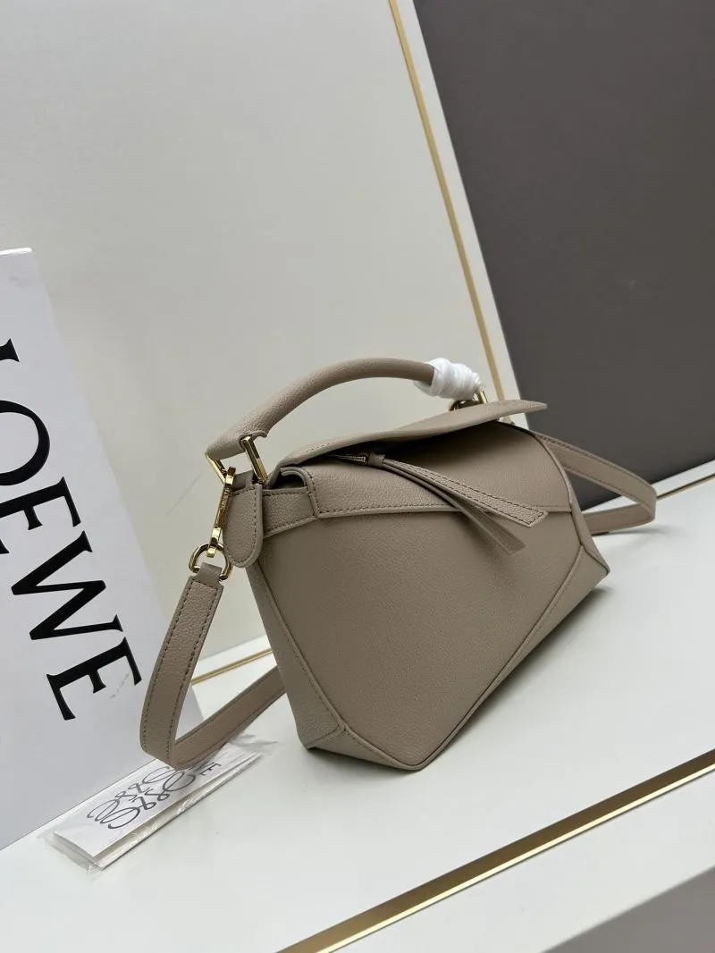 Alternative view of Loewe Taupe Leather Satchel Crossbody Bag