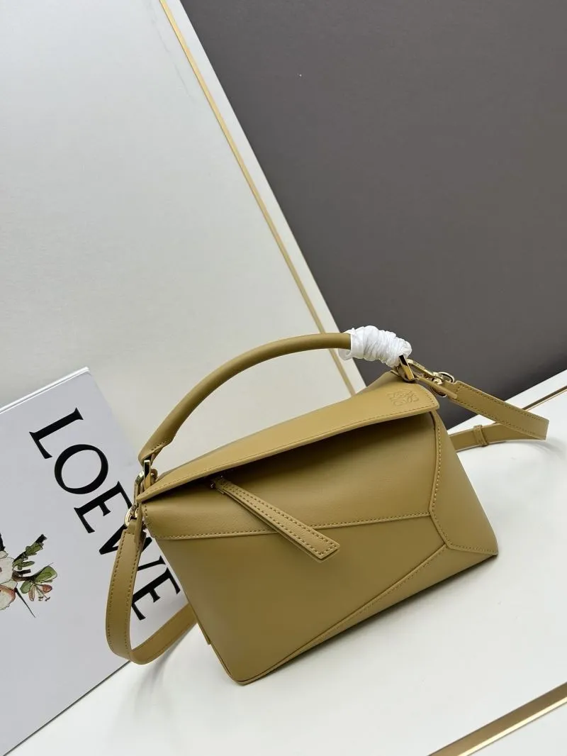 LOEWE Tan Leather Satchel Crossbody Bag 899