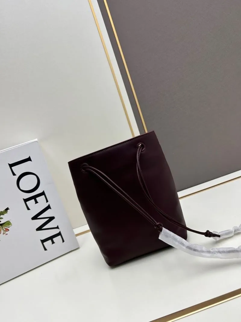 Alternative view of LOEWE Burgundy Bucket Bag 901